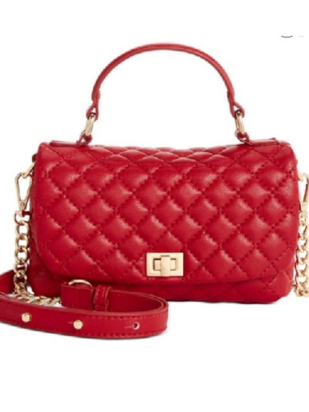 💋 Red Quilted Crossbody with Gold Hardware 💋